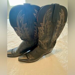 Lucchese 1883 Black Cowboy Boots. Size 9.5.
